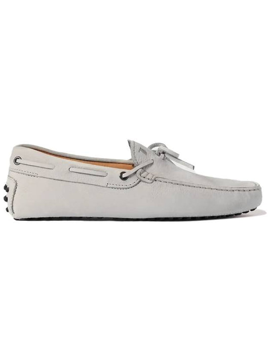 Gommino Nubuck Driving Shoes Grey - TOD'S - BALAAN 1