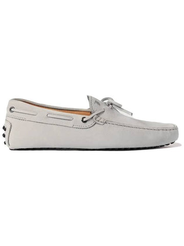 Men's Nubuck Gomino Driving Shoes Gray - TOD'S - BALAAN 1