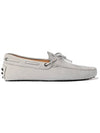 Gommino Nubuck Driving Shoes Grey - TOD'S - BALAAN 1