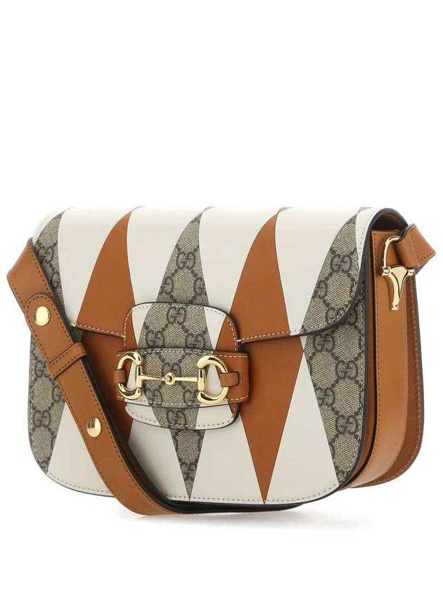 Horsebit 1955 Small Canvas and Leather Cross Bag - GUCCI - BALAAN 3