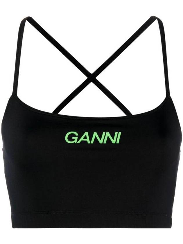 Active Strap Sleeveless Black - GANNI - BALAAN 2