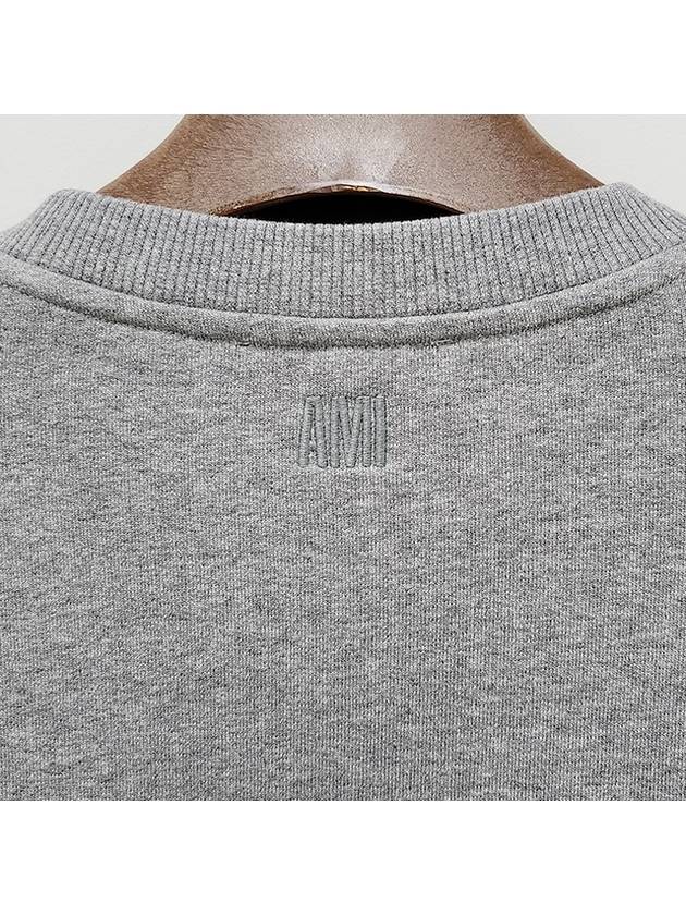 Small Heart Logo Sweatshirt Grey - AMI - BALAAN 7