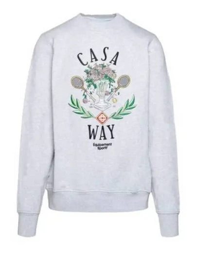 Men's Casa Way Cotton Sweatshirt Grey - CASABLANCA - BALAAN 2