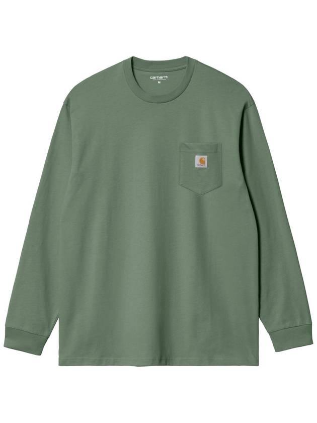 Chest Pocket Logo Long Sleeve T-Shirt Green - CARHARTT WIP - BALAAN 2