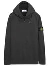 Wappen Patch Brushed Cotton Fleece Hoodie Charcoal - STONE ISLAND - BALAAN 2