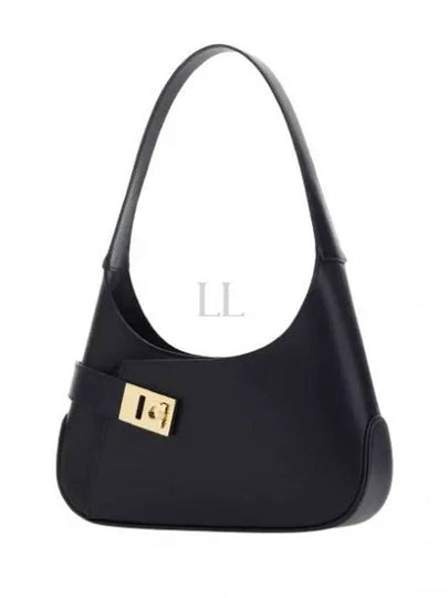 Smooth Caprether Medium Shoulder Bag Navy - SALVATORE FERRAGAMO - BALAAN 2