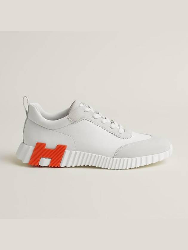 Bouncing Leather Low Top Sneakers White - HERMES - BALAAN 2