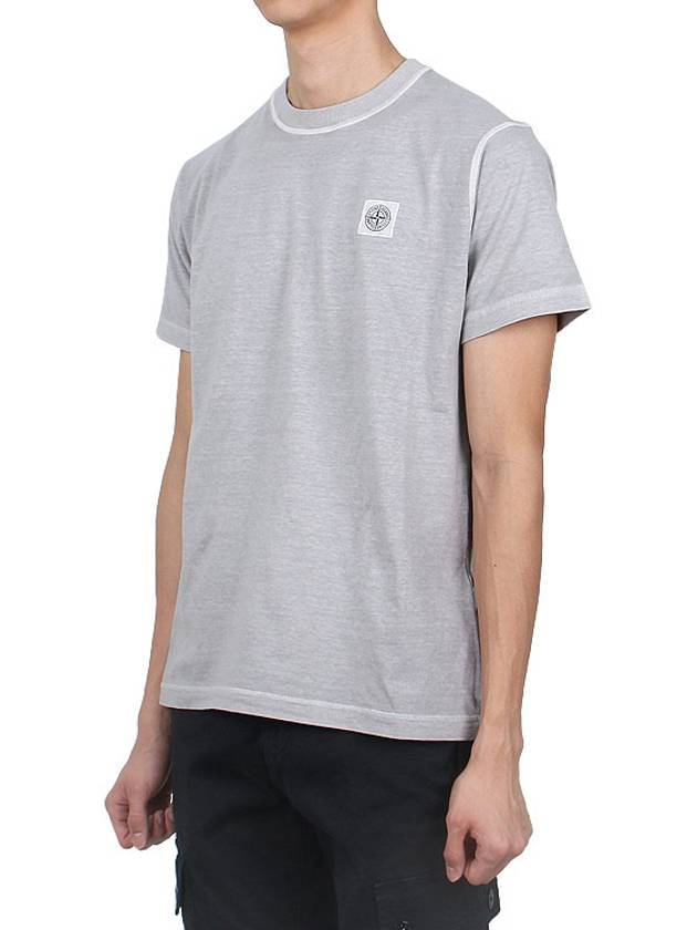 Organic Cotton Short Sleeve T-Shirt Dust Grey - STONE ISLAND - BALAAN 4