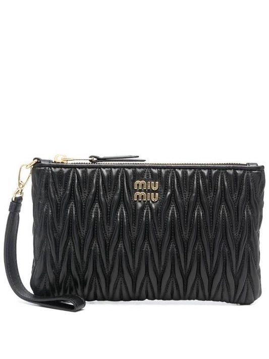 Materasse Nappa Leather Clutch Bag Black - MIU MIU - BALAAN 2