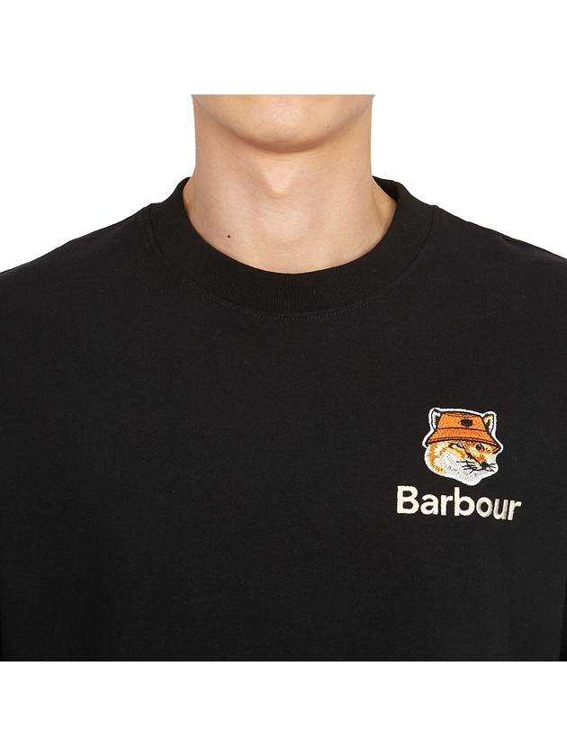 Fox Head Patch Crew Neck Long Sleeve T-Shirt Black - BARBOUR - BALAAN 7