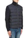 Padded Wool Blend Cardigan Navy - MONCLER - BALAAN 5