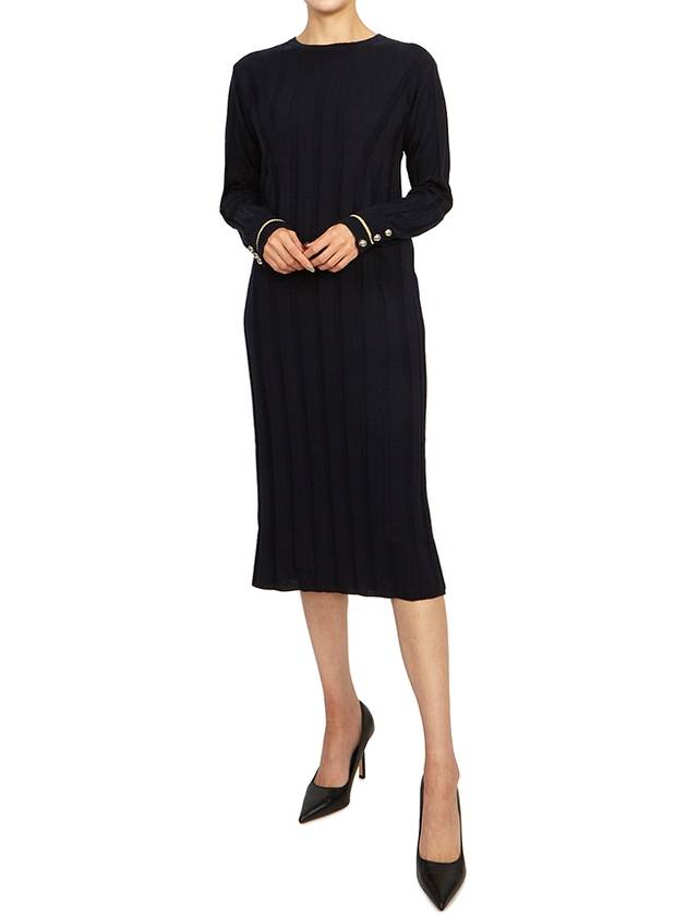 Leccio Virgin Wool Midi Dress Black - MAX MARA - BALAAN 7