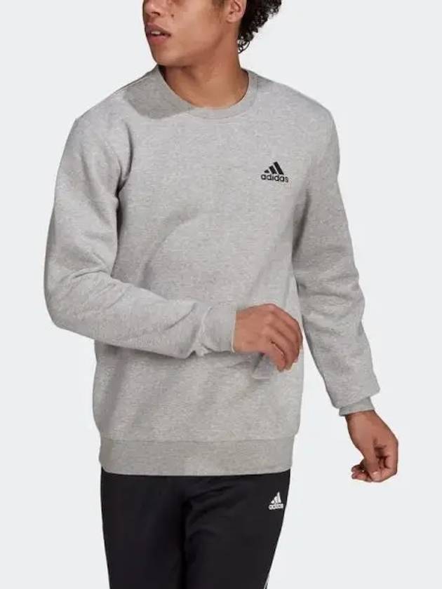 Essentials Fleece Feel Cozy Sweatshirt Medium Grey - ADIDAS - BALAAN 2