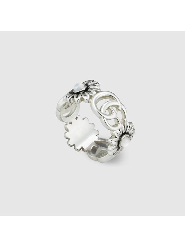 Double G Flower Ring Silver - GUCCI - BALAAN 3