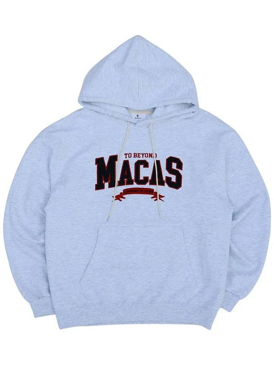 MACAS logo hoodwhite melange gray - MACASITE - BALAAN 1