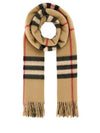 Reversible Checked Cashmere Scarf Beige - BURBERRY - BALAAN 1