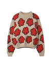 Boke Flower Cotton Sweatshirt Orange White - KENZO - BALAAN 1