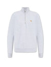 Fox Head Patch Half Zipper Sweatshirt Light Grey Melange - MAISON KITSUNE - BALAAN 2