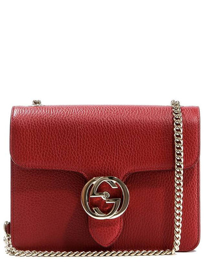 Interlocking GG Chain Small Cross Bag Red - GUCCI - BALAAN 2