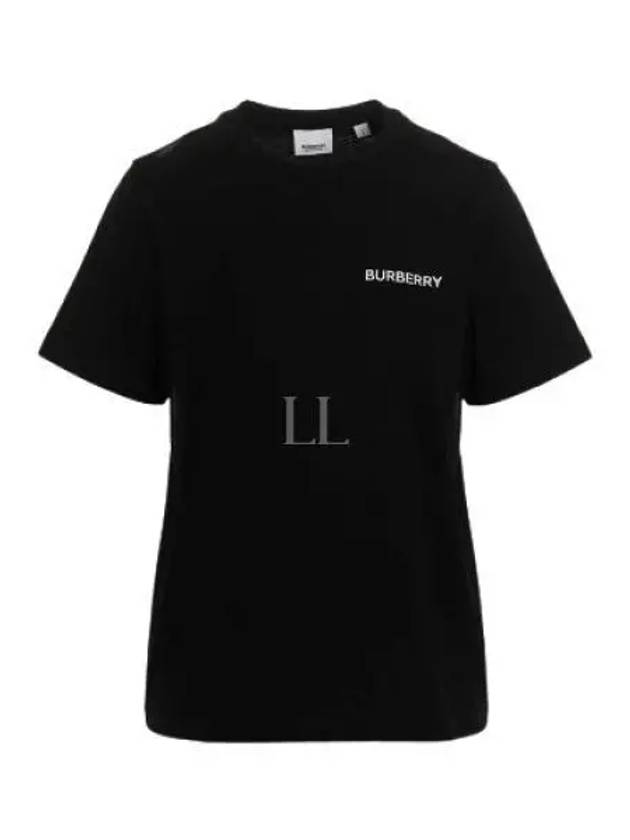 Logo Printed Cotton Short Sleeve T-Shirt Black - BURBERRY - BALAAN 2