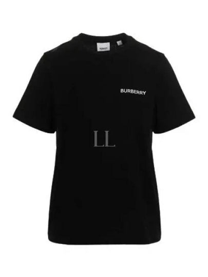 Logo Printed Cotton Short Sleeve T-Shirt Black - BURBERRY - BALAAN 2