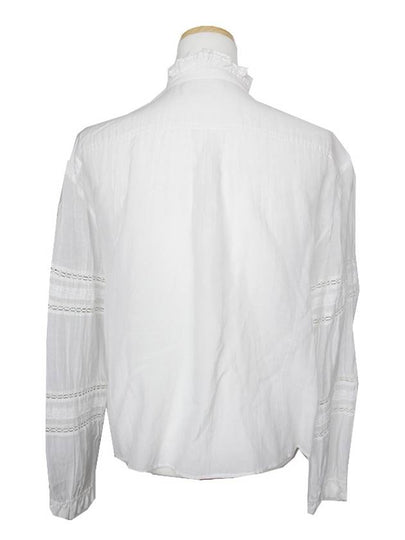 Isabel Marant Etoile white pintuck blouse 44 small 55 - ISABEL MARANT ETOILE - BALAAN 2