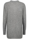 Women's V-neck Knit Wool Cardigan Grey - MAISON MARGIELA - BALAAN 5