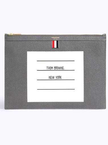 Faber Label Clutch Bag MAC131A - THOM BROWNE - BALAAN 1