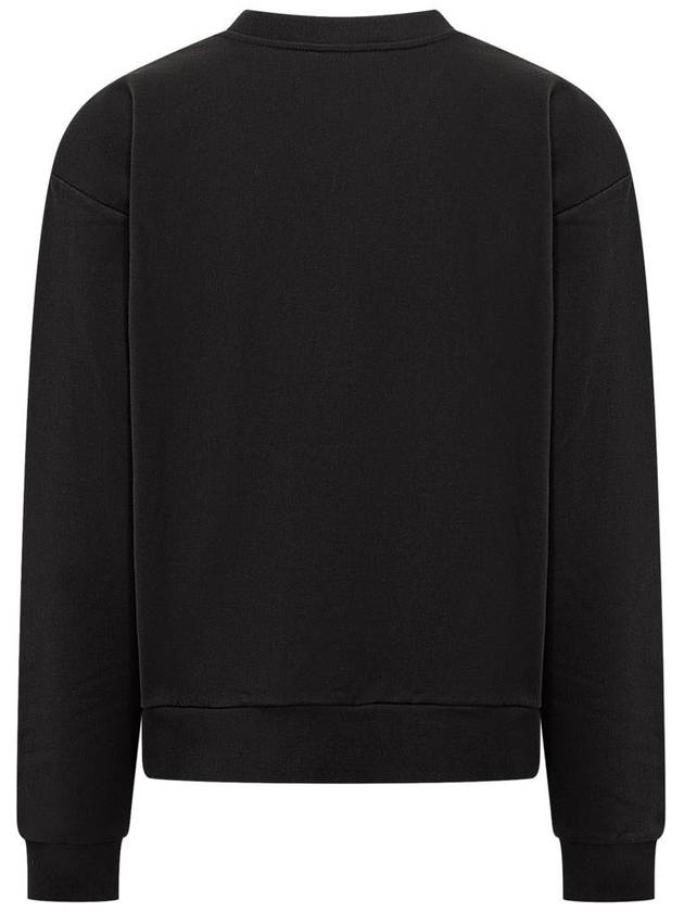 Fur Effect Logo Cotton Sweatshirt Black - MARNI - BALAAN 3