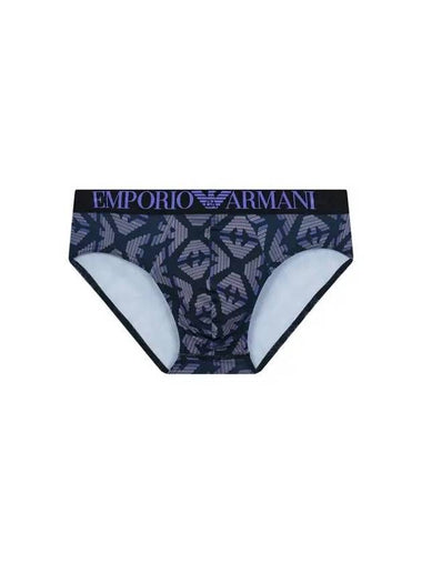 UNDERWEAR Men s Logo Banding Patterned Briefs Violet - EMPORIO ARMANI - BALAAN 1