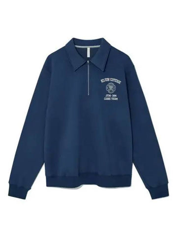 Crest Half Zip Up Pullover Dusty Blue - KIJUN - BALAAN 1