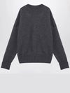 Big Heart Logo Wool Cardigan Grey - AMI - BALAAN 3