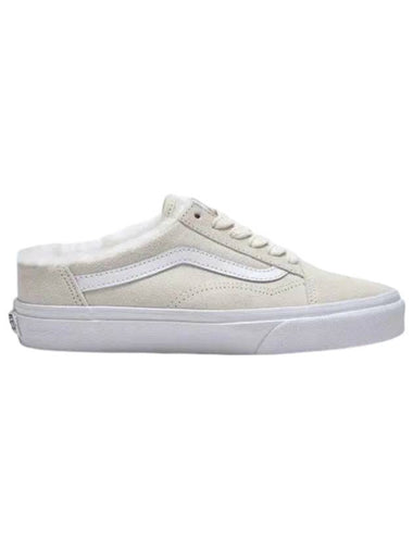 Old School Asparagus Sherpa Suede Mule White - VANS - BALAAN 1