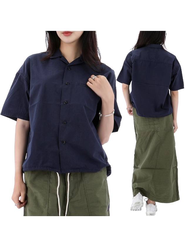 Open Collar Short Sleeve Shirt SUGS412E MARINENAVY - NANAMICA - BALAAN 1