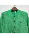 Face Crew Neck Cardigan Bright Green - ACNE STUDIOS - BALAAN 5