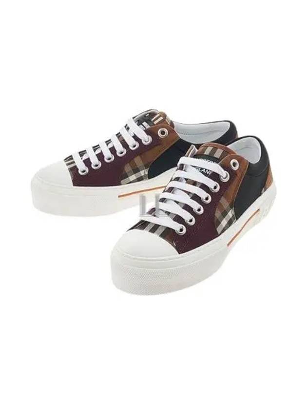 Vintage Check Cotton Low Top Sneakers Dark Birch Brown - BURBERRY - BALAAN 2