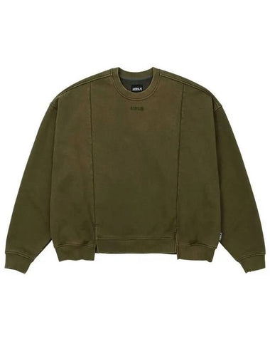 Twofold Wide Washed Sweatshirt KHAKI - AJOBYAJO - BALAAN 1