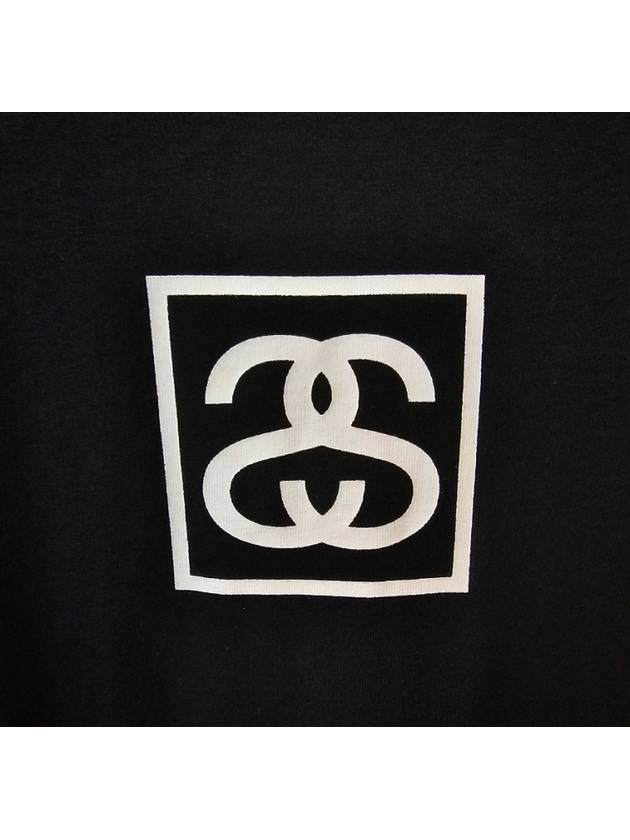 Square Logo Short Sleeve T-Shirt Black - STUSSY - BALAAN 10
