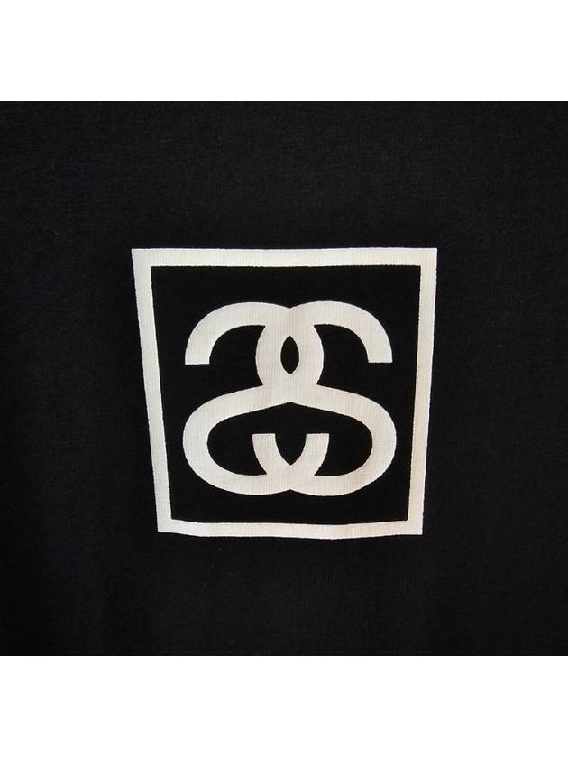 Square Logo Short Sleeve T-Shirt Black - STUSSY - BALAAN 4