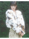 Mixed Cat Fur Jacket White - ZIZEMUSEUM - BALAAN 2