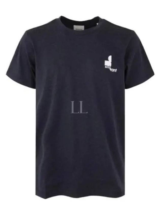 Zafferh Mini Logo Cotton Short Sleeve T-Shirt Navy - ISABEL MARANT - BALAAN 2