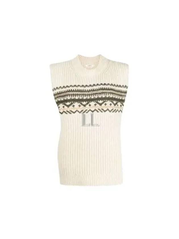 Gresley Wool Sleeveless Knit Top Ecru - ISABEL MARANT - BALAAN 2