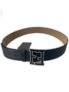 Classic FF Logo Leather Belt Black - FENDI - BALAAN 3