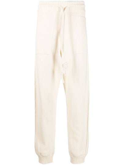 Diag Stripe Knitted Track Pants Ivory - OFF WHITE - BALAAN 2