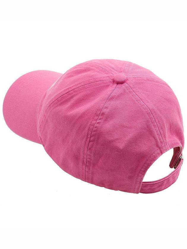 Logo Cotton Ball Cap Pink - GANNI - BALAAN 4
