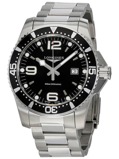 Hydroconquest 44MM Stainless Steel Watch Black - LONGINES - BALAAN 2