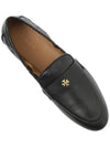 Ballet Double T Napa Leather Loafers Black - TORY BURCH - BALAAN 6