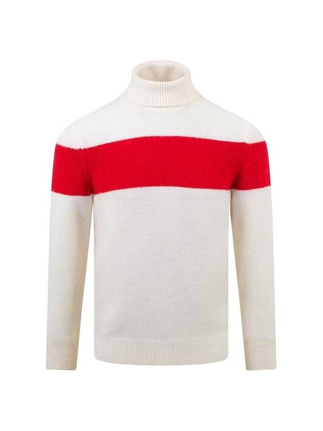 Wool Alpaca Golf Turtleneck White - J.LINDEBERG - BALAAN 1