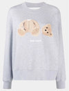 Teddy Bear Sweatshirt Gray Women s PWBA017F21FLE003 0960 - PALM ANGELS - BALAAN 2