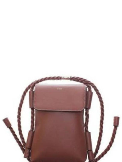 Key Phone Pouch Shiny Calfskin Cross Bag Sepia Brown - CHLOE - BALAAN 2